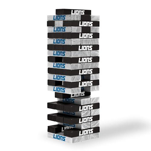 Wild Sports NFL - Juego de Mesa (7,6 x 2,5 x 1,3 cm, Mesa Top Stackers Detroit Lions, Team Color, 3" x 1" x 5"
