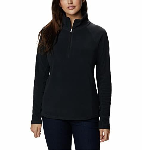 Columbia Mujer Forro polar con media cremallera, Black, S