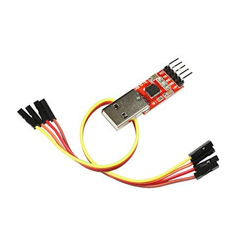 Paradisetronic.com Convertidor USB-UART, Interfaz Serial/TTL a USB, CP2102, Linux, macOS, Win7 / 8/10 (Adaptador)