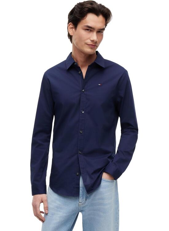 Tommy Jeans Camisa Hombre TJM Original de Manga Larga