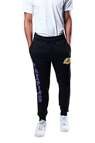 Ultra Game UNK - Pantalones Deportivos para Hombre de NBA, de Felpa Suave, con Logotipo del Equipo - VSF5166M-AM-LL-2XLarge, XXL, Negro