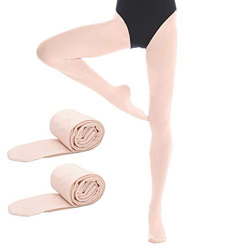 Bezioner Medias de Ballet Para Niños y Adultos 2 Pares Rosa M