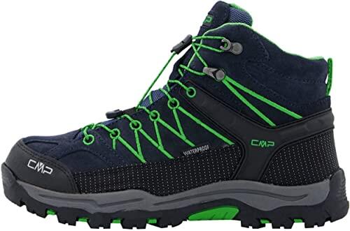 CMP Kids Rigel Mid Trekking Shoes Wp, Zapatos de trekking Unisex niños, Negro azulado Lagarto, 40 EU