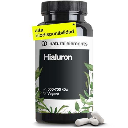 Ácido Hialurónico 500 mg - Alta biodisponibilidad (500-700 KDA) por porción - 90 Cápsulas para 3 meses - Fórmula para tu belleza interior - Probado en laboratorio en Alemania