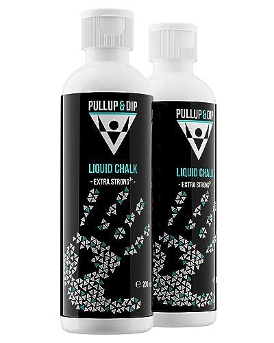 PULLUP & DIP Liquid Chalk magnesio liquido Escalada para un Mejor Agarre en el Deporte, Escalada, búlder, calistenia, Halterofilia - Magnesio liquido Gym de Secado rápido, (2x200ml)