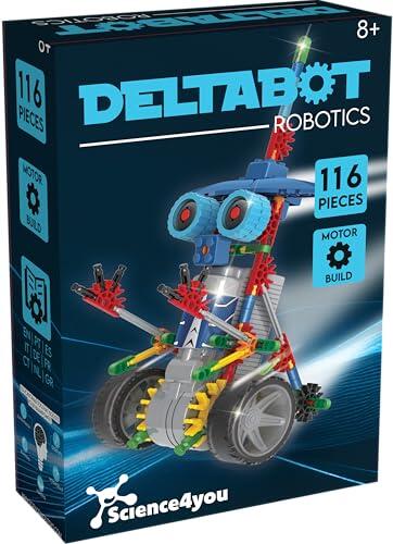 Science4you Robotics Deltabot - Kit Robotica para Niños con 117 Piezas, Construye tu Robot Interactivo, Construcciones, Robot para Montar, Juegos, Juguetes y Regalos para Niños 6 7 8 9 10-14 Años