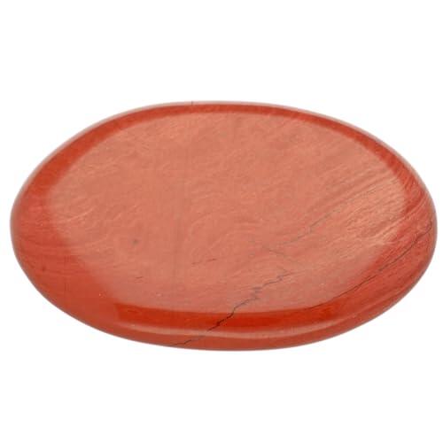 Jaspe - Piedra de piedra roja, 3-5 cm + tarjeta de piedras preciosas, piedra de masaje, piedra de bolsillo Lebensquelle Plus