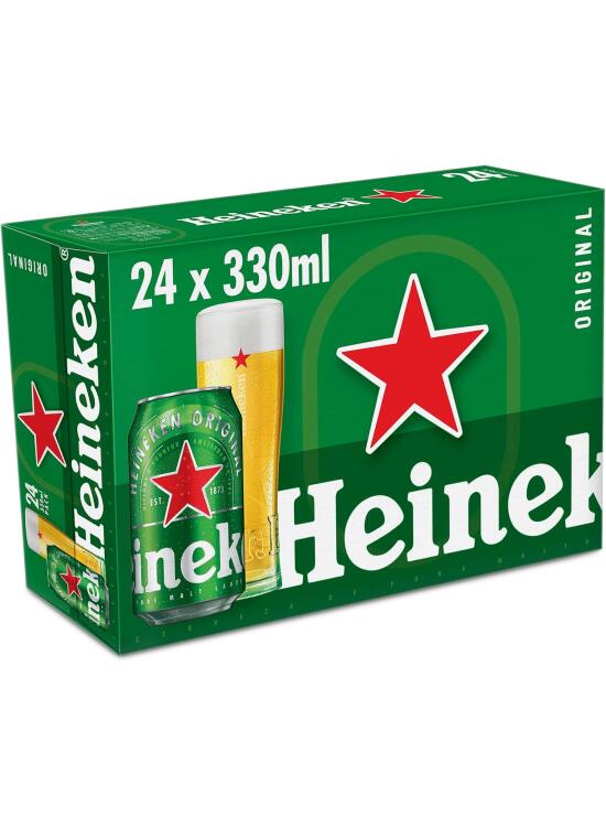Heineken Cerveza Lager, 24 x 330ml