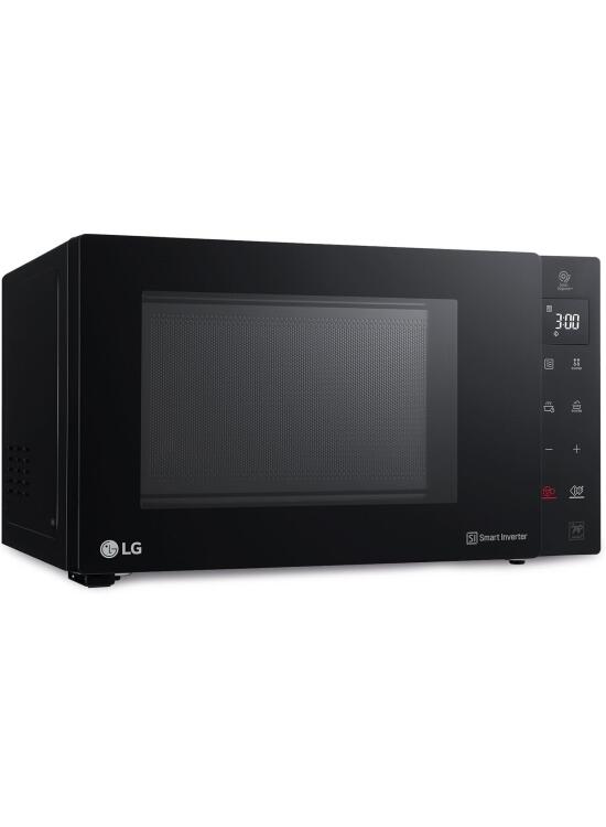 LG MH6535GIB - Microondas con grill, 1000 W, Smart Inverter, Display digital, Color Negro Transparente, 1000 W, 25 l