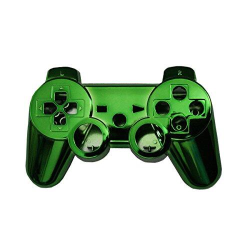 OSTENT Kit de carcasa de carcasa de controlador completo compatible con el kit de control Bluetooth Sony PS3 - Color verde