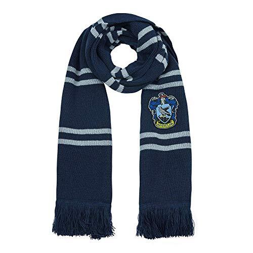 Cinereplicas - Harry Potter - Bufanda - Ultra Suave - Edición Deluxe - Licencia Oficial - Casa Ravenclaw - 250 cm - Azul y Gris