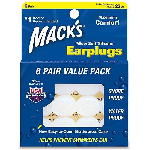 Mack's Pillow - Tapones para los oídos de silicona, color blanco