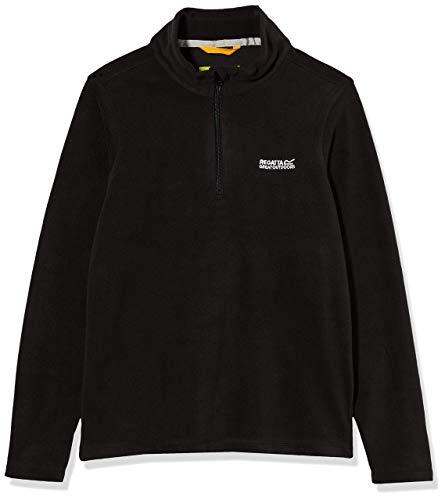 Regatta Forro Polar Hot Shot II con Media Cremallera Fleece, Unisex niños, Black/Black, 14 yr
