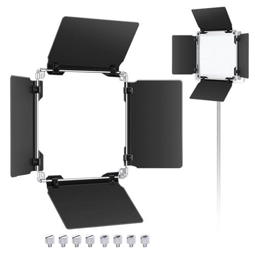 Neewer Profesional LED Video Luz Puerta de Granero para Neewer LED Luz Panel, Construcción de Metal Sólido (Solo Puerta de Granero Incluido) (480 LED)
