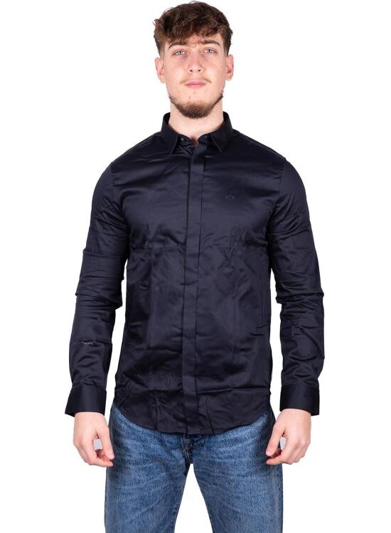 Armani Exchange Smart Stretch Satin Camisa Hombre (Pack de 1)