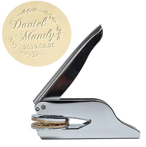 CTEB - Nuevo diseño personalizado con tu propio grabado personalizado con logotipo de imagen y logotipo de letra oficial de sello de libro monograma invitaciones de boda estampador de mano, gran idea