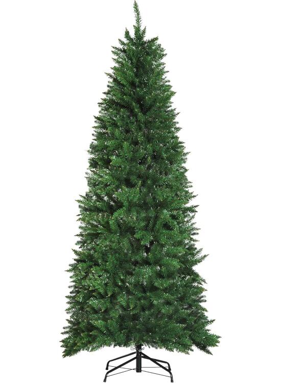 HOMCOM Árbol de Navidad Artificial Árbol con Soporte 210cm 865 Ramas Verde