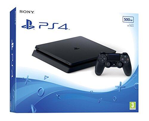 Sony PlayStation 4 Slim 500 Go, Avec 1 manette sans fil DUALSHOCK 4 V2, Châssis F, Noir (Jet Black) [Importación francesa]