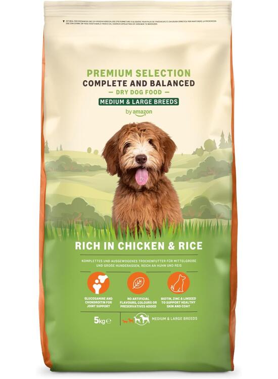 by Amazon Alimento seco completo para perros adultos rico en pollo y arroz, 5 kg (Paquete de 1) (Anteriormente una marca Lifelong, el mismo producto)