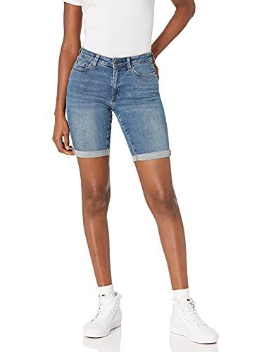Amazon Essentials Bermudas Vaqueras de Corte Ajustado de 22,9cm Mujer, Lavado Medio, 42