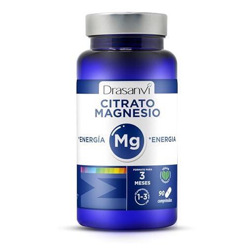 DRASANVI CITRATO DE MAGNESIO - Contribuye a disminuir el cansancio y la fatiga - VEGANO - SIN GLUTEN - 90 comprimidos