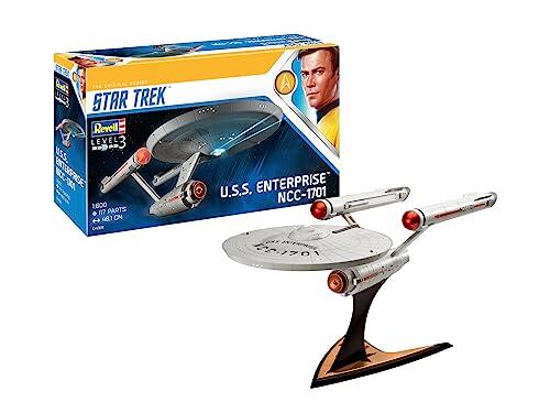 Revell GmbH 04991/4991 Revell 04991 4991 1:600 U.S.S. Enterprise NCC-1701 (Tos) - Kit de Modelo de plástico Star Trek James Kirk, Multicolor, 1/600