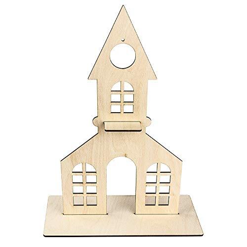 Deko de Iglesia de madera para colocar, 38 cm x 21,2 cm, con kreisförmiger con apertura y de podio