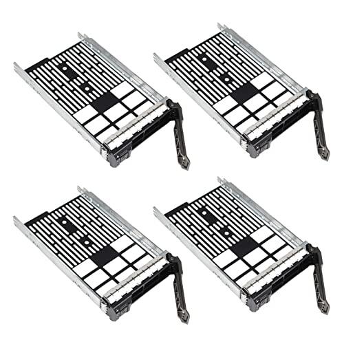 Heretom 4-Pack Bandeja de Disco Duro SATA SAS 3,5 Pulgadas Tray Caddy Caddie Soporte para DELL Poweredge R730xd R730 R720 R710 T710 R630 T620 R610 T610 R530 R520 R510 R430 T430 R420 R410 MD1400