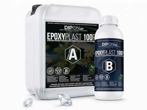 3 kg de resina epoxi, 2K, EpoxyPlast 100P, para madera, transparente, laminada, resina de moldeo epoxy para mesa de fibra de vidrio reforzada, terraza, acuario, construcción, estable a los rayos UV