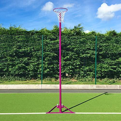 Postes de netball independientes [estándar escolar] de acero galvanizado, disponible en color rosa o azul, rosa, suelto