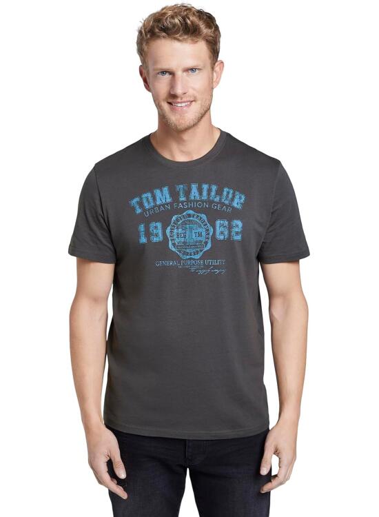 TOM TAILOR Camiseta con Logo Impreso para Hombre
