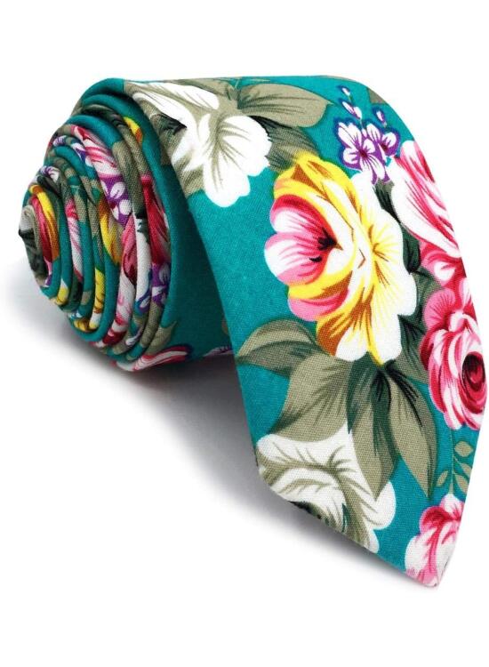 Corbatas Delgadas con Estampados Florales: Un Complemento Elegante