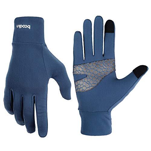 Eroilor Guantes Deportivos Ligeros Guantes Racing Warm UP de Racing Gloves Guantes Deportivos Unisex Boiseun Slim Running Guantes para Hombres y Mujeres (Azul no Resbaladizo, S/M)