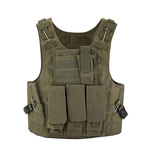 Bon amixyl Chaleco Táctico de Caza, Chaleco Táctico Multifuncional, Chaleco de Combate con Diseño de Camuflaje Para Exteriores, Campo de Combate Al Aire Libre, Armee Grün.