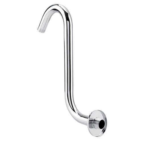 Brazo de Ducha en Forma de S, Acero Inoxidable 201, 20,32 cm, Cromado, Cuello de Cisne, Extensión para Baño