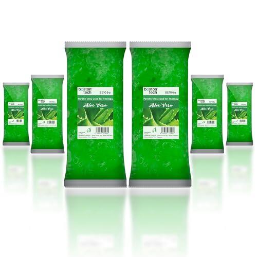 Parafina para Manos y Pies Boston Tech|Rehabilitación Antioxidante + Tratamiento artritis y artrosis Hidrata Nutre Estético Ideal para cualquier baño de Parafina Pack 6 bloques x 450 gr (Aloe Vera)