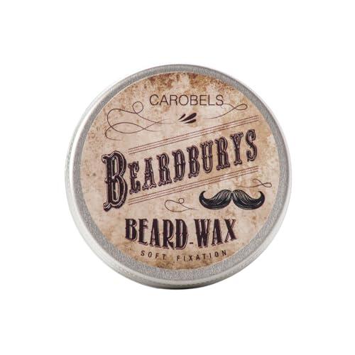 Cera para barba y bigote Beardburys para hombre, fijación fuerte, controla y da forma al bigote, fijación suave, cera de peinado sin parabenos, elaborada con ingredientes naturale 50 g