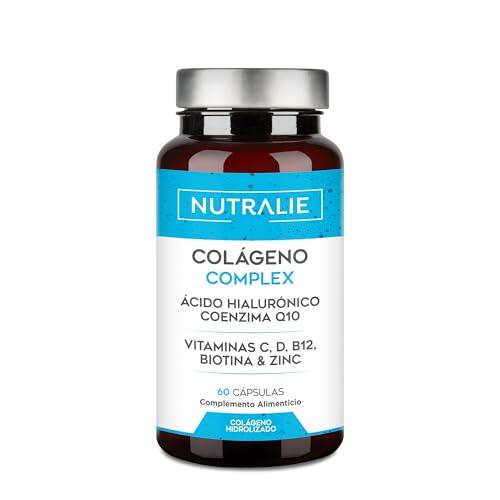 Colágeno Ácido Hialurónico - Hidrolizado + Biotina + Q10 - Vit C D B12 y Zinc - 60 Cápsulas Collagen Complex Nutralie