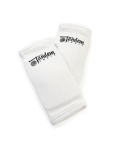Tandem Sport Coderas de Voleibol, Almohadillas de Voleibol para Quemaduras y moretones en el Suelo, Coderas de Voleibol Blancas no voluminosas