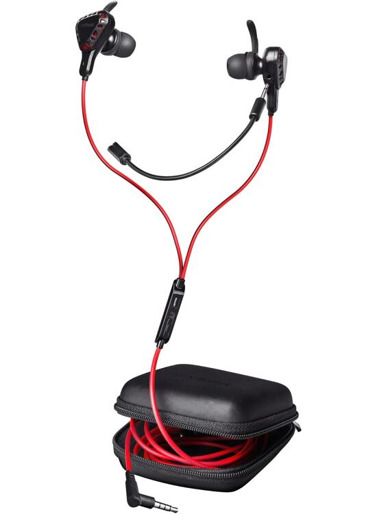 Trust Gaming GXT 408 Cobra Auriculares para Gaming, Micrófono Dual, Multiplataforma, Cable de 1.2 m, Ganchos de Oreja Flexibles, para Consola, Portátil, Teléfono, Tableta - Negro