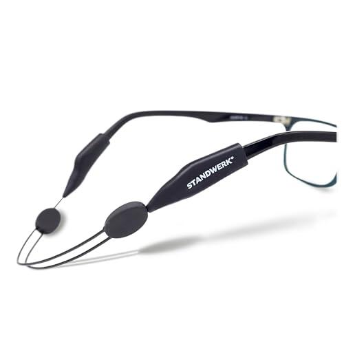 STANDWERK® Correa para gafas – Correa de gafas deportiva extremadamente fiable para mujeres, niños, hombres – Soporte de gafas adecuado para deportes y ocio – Resistente al agua, flexible
