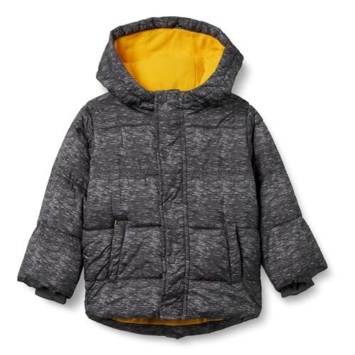 Amazon Essentials Chaqueta Gruesa y Acolchada con Capucha Niño, Carbón Mezcla, 10 años