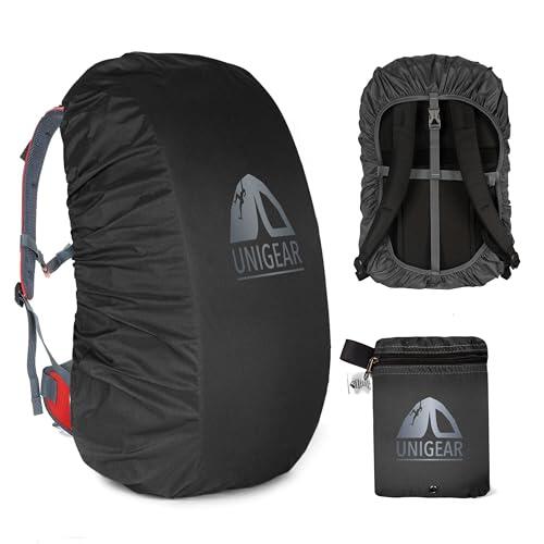 Unigear - Funda Reflectante para Mochila (10 – 90 L, Impermeable, Resistente a la abrasión, Resistente a la abrasión, Duradera, para Camping, Senderismo, Viajes, Ciclismo