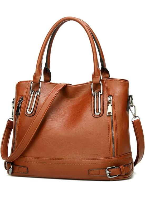 VINBAGGE Bolso Bandolera Mujer Bolsos Mujer de Cuero PU Casual Bolso Shopper Bolso de Hombro Bolsa Tote Gran Capacidad