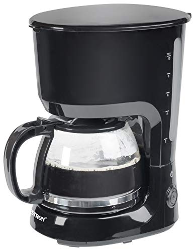 Bestron Cafetera con Placa Caliente, para Café de Filtro Molido, 10 Tazas, 750 Vatios, Negro
