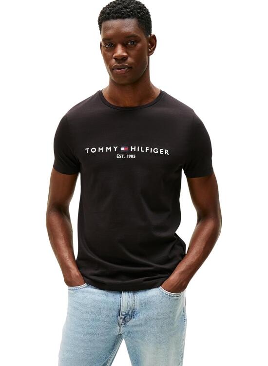 Tommy Hilfiger Camiseta de Manga Corta para Hombre Core Tommy Logo Cuello Redondo