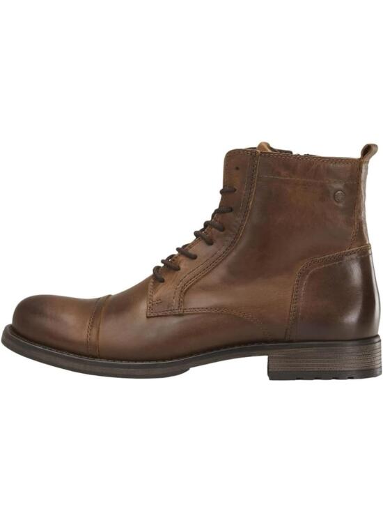 JACK & JONES Jfwrussel Leather Brown Stone 19 - Botas Estilo Motero Hombre