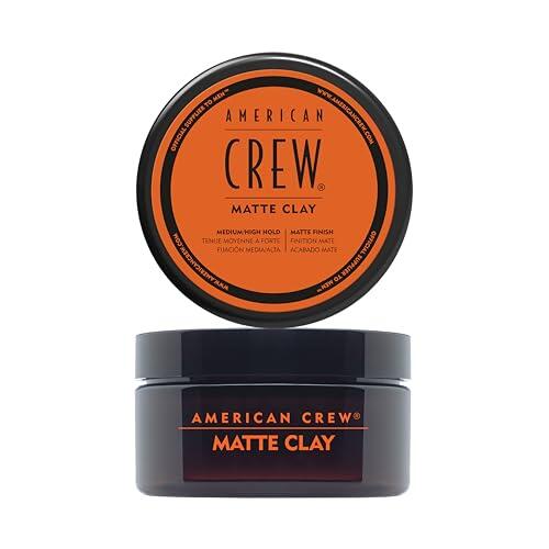 American Crew Matte Clay, Cera Mate Pelo Hombre Fijación Media-Alta, Cera con Acabado Mate, Moldeador Pelo con Arcilla y Fijador Pelo en Pasta, 85g