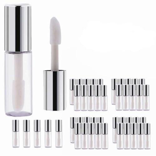 45PCS Tubo de brillo de labios, Mini 1.2ml Bálsamo de labios Transparente Labio Brillo Tubos Lip Balm Botella contenedor, para DIY Lipstick Bálsamo Labial Casero