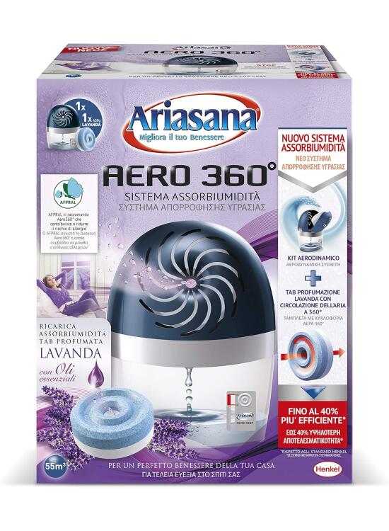 Ariasana 2484687 Aero 360 Kit + Lavender Tab, 450 g